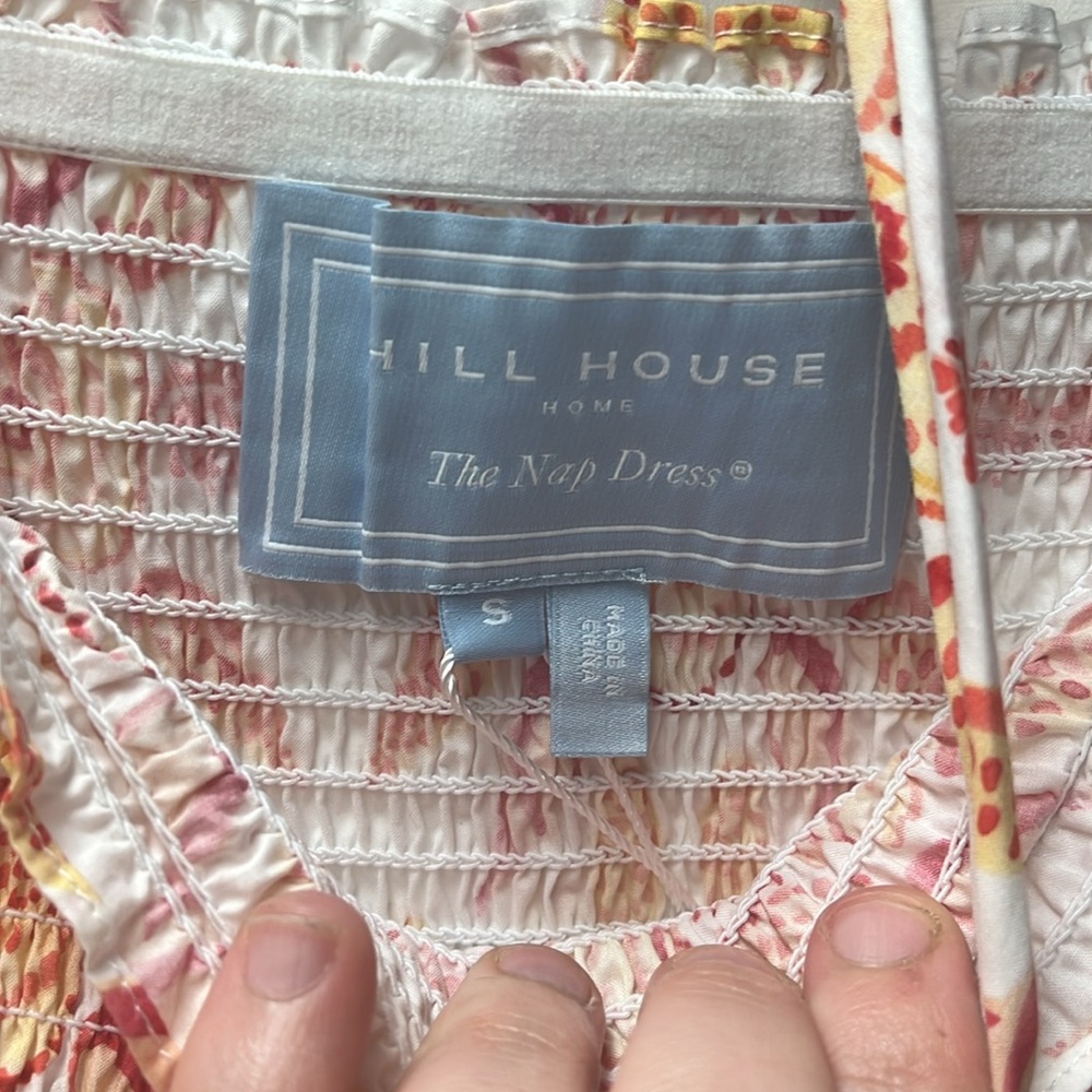 Hill House Orange Shell Mosaic Cotton Lucy Nap Dress- S - Picture 5 of 7
